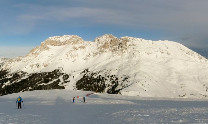 montagna neve italia dolomiti latemar trentino alto adige obereggen