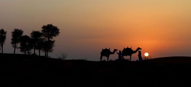 Tramonto nel deserto