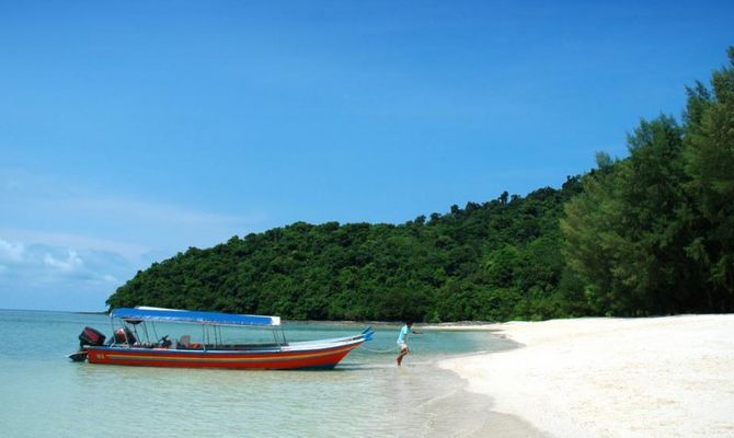 Malesia spiaggia nell'arcipelago di Langkawi