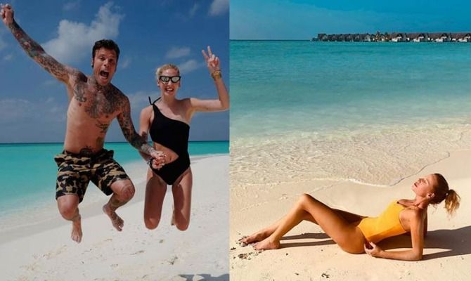 Ferragnez e Alessia Marcuzzi alle Maldive