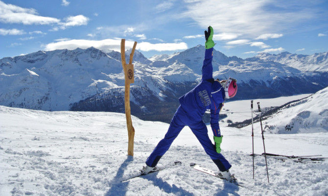 Yoga sulle Piste del Corviglia