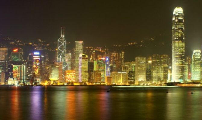 Hong Kong by night