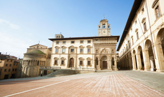 Scorcio di Piazza Grande di Arezzo