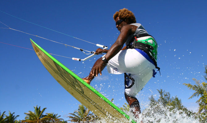 Kitesurfer sull'Isola di Sal, Capo Verde