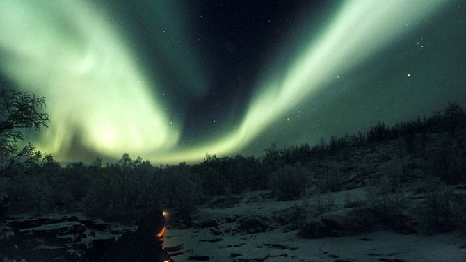 Aurora boreale in Lapponia