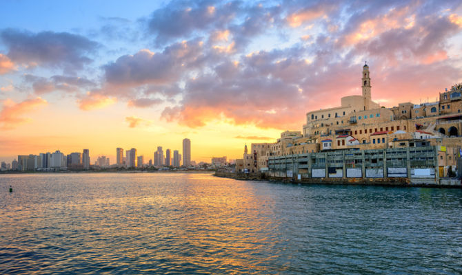 Veduta dal mare di Tel Aviv