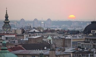 belgrado al tramonto