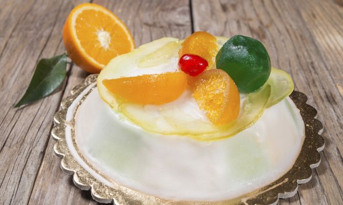 cassata torta frutta candita sicilia italia dolce verde 