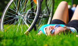 In bici al parco