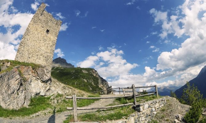 bormio, torre, sentiero