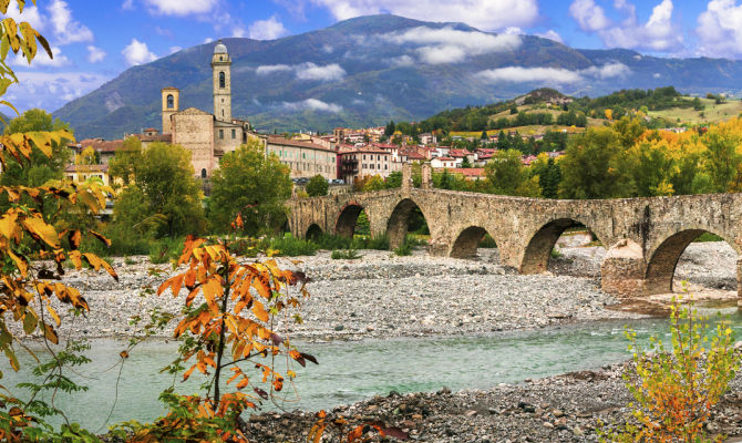 Veduta con il fiume Trebbia