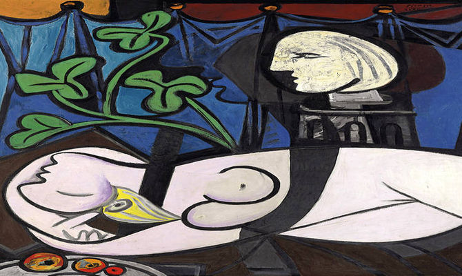 Quadro di Picasso, Nudo, foglie verdi e busto