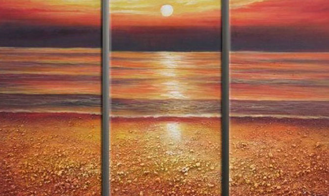 Tramonto su spiaggia