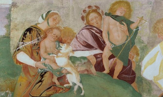 Particolare di un affresco del Sacro Monte di Varallo