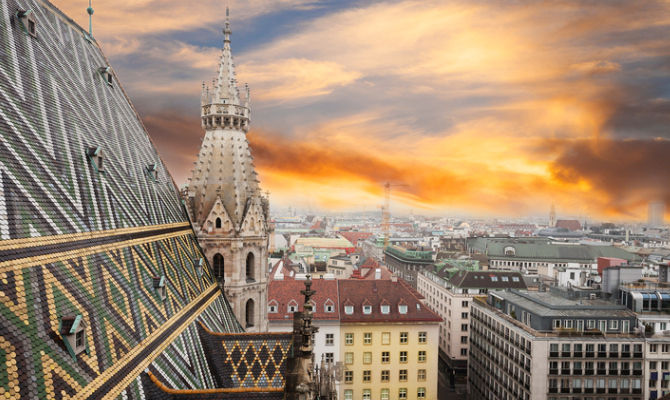 Veduta dei tetti di Vienna
