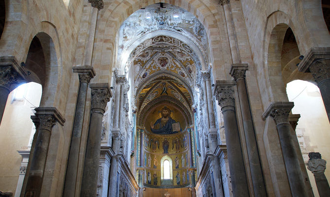 Interno del Duomo di Cefalù