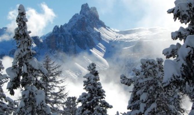 Cortina montagna inverno