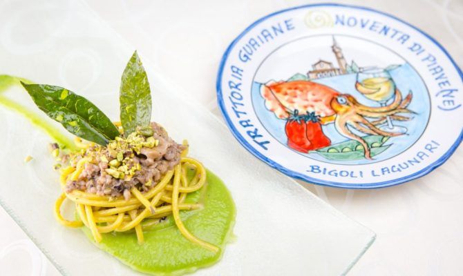 Bigoli Lagunari con seppie e piselli