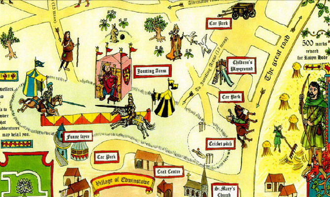 Nottingham Robin Hood Festival, mappa della foresta di Sherwood