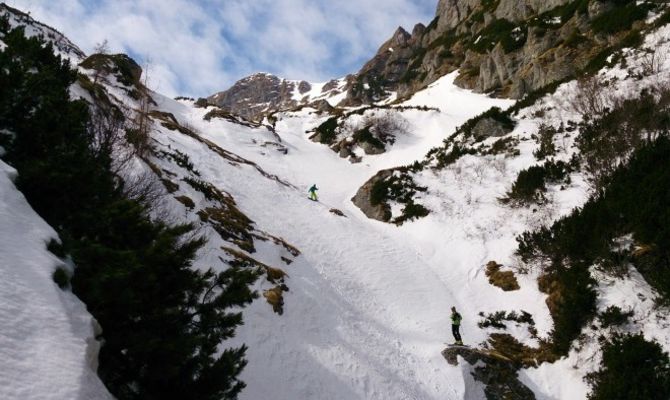 montagna, sci, neve