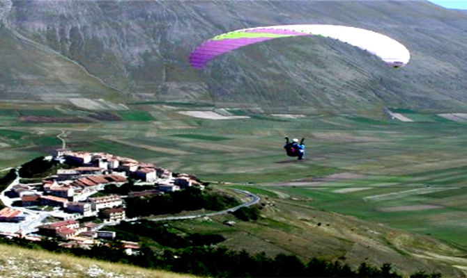 Volo libero a Castelluccio di Norcia