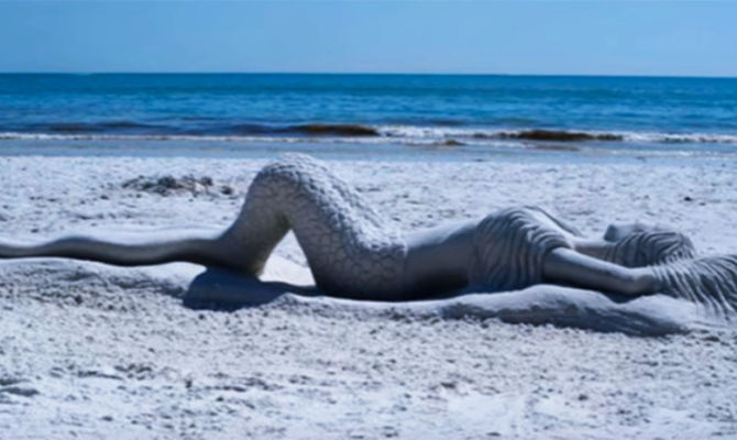 Sculture di sabbia sirena