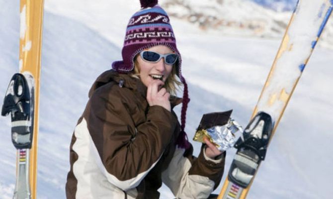 Sciatrice neve e cioccolato