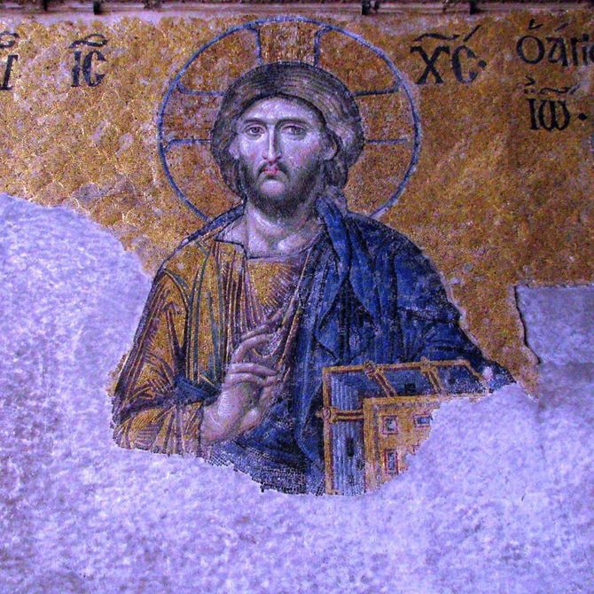 Istanbul Aya Sofya mosaico Cristo pantocratore